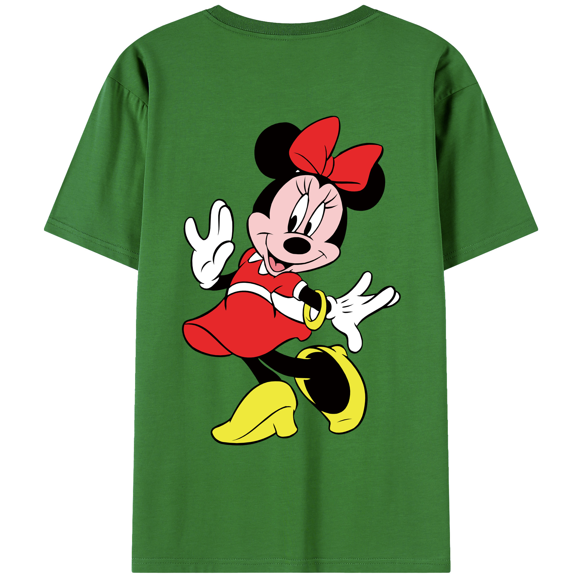 （画像用） ミッキーマウス Mickey Mouse レディース半袖Tシャツ(バックプリント)